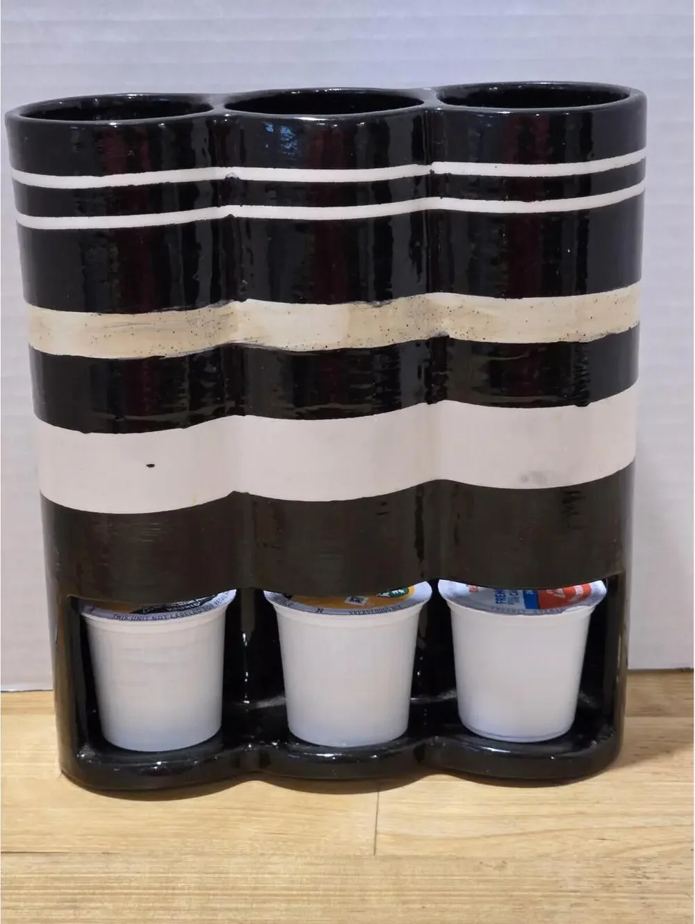 Studio Pottery Ceramic Handmade 12 K Cup Coffee POD Organizer Holder